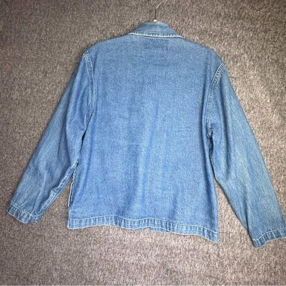 Tantrums Blue Jean Jacket with Red Floral Embroidery - Picture 7 of 13